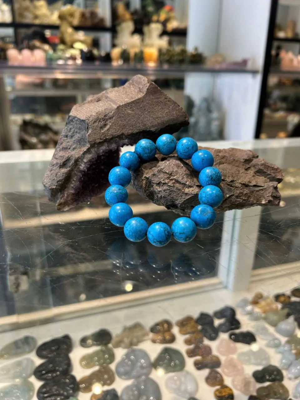 Chuỗi đá ngọc lam lớn (Turquoise) S6289